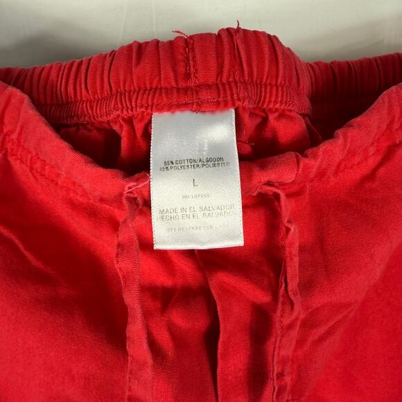 Dickies Scrub Pants Unisex Red Large Pockets Nursing Medical Drawstring - Picture 4 of 7